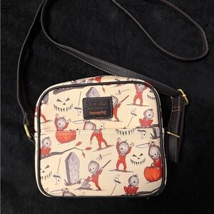 Loungefly Cream & Orange Trick 'r Treat Crossbody Bag